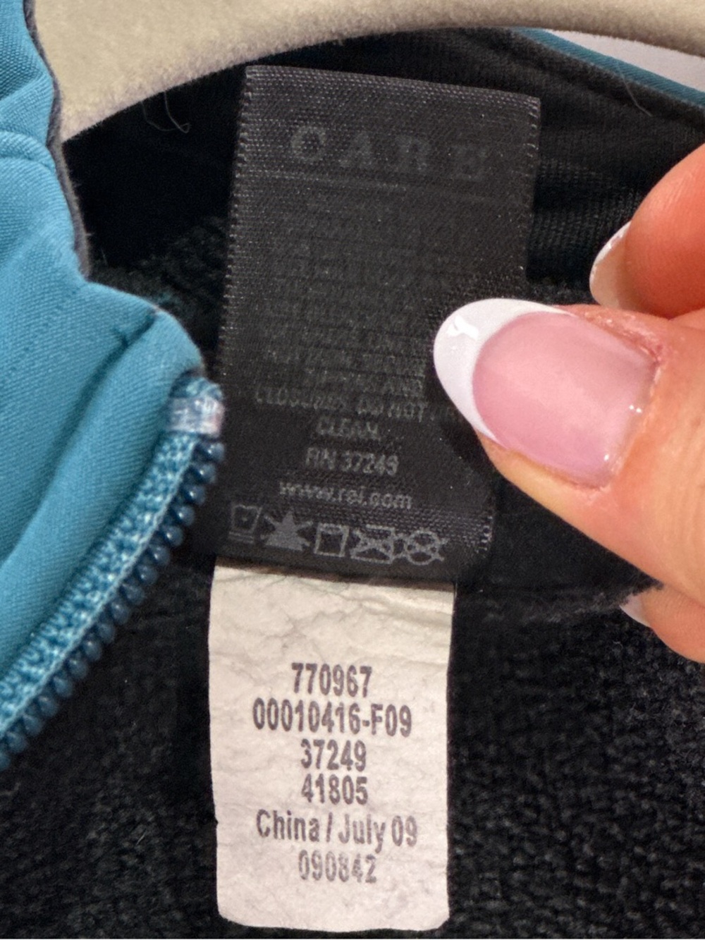 REI Womens XS Gorpcore Softshell Hooded Jacket Teal Gray Colorblock Y2K - Picture 8 of 11